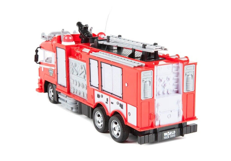 Fire Truck Remote Control Truck w/ Light Up Lights & Shoots Water