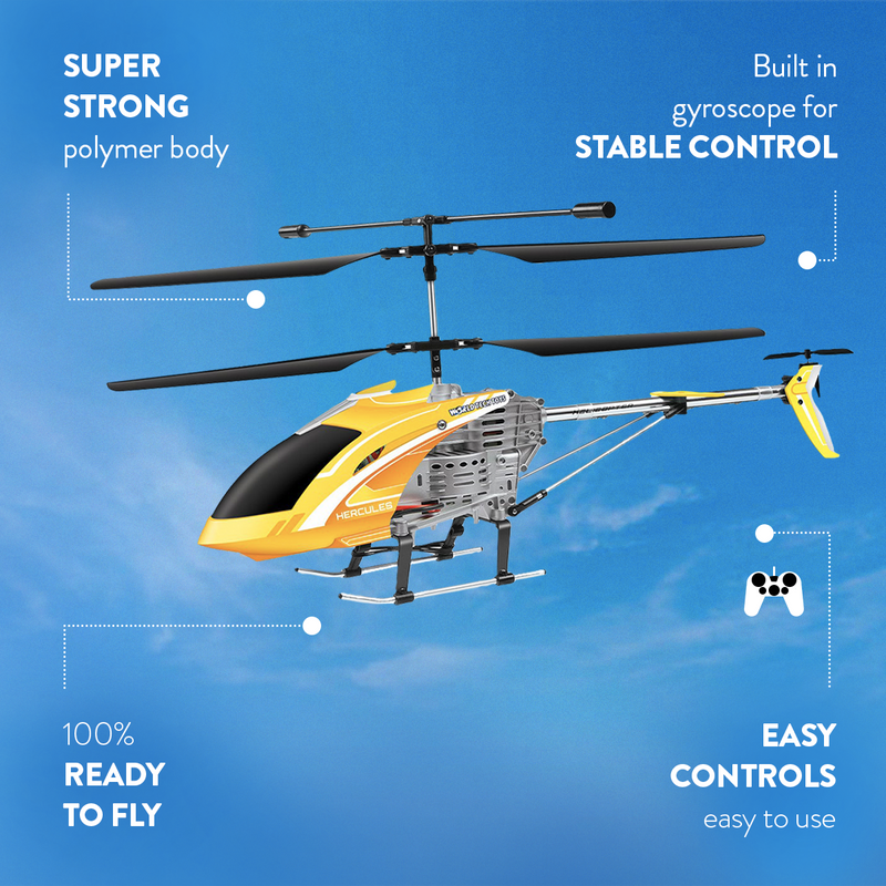 Hercules UNBREAKABLE Gyro RC Helicopter HobbyTron