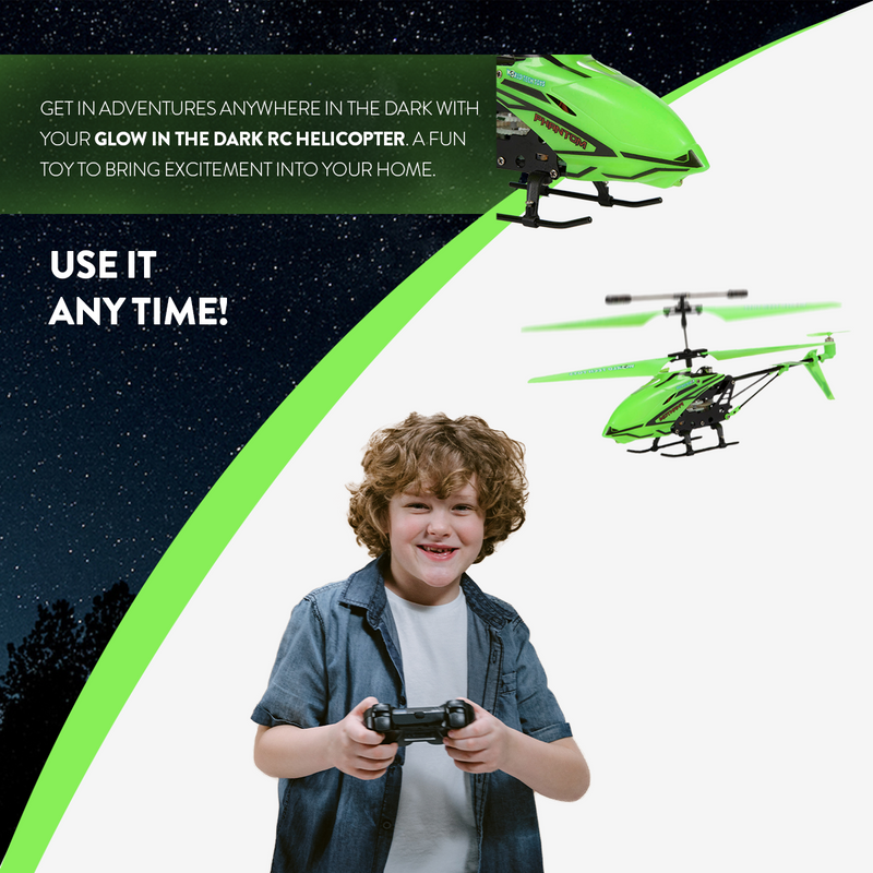 Glow in the Dark RC Phantom Helicopter