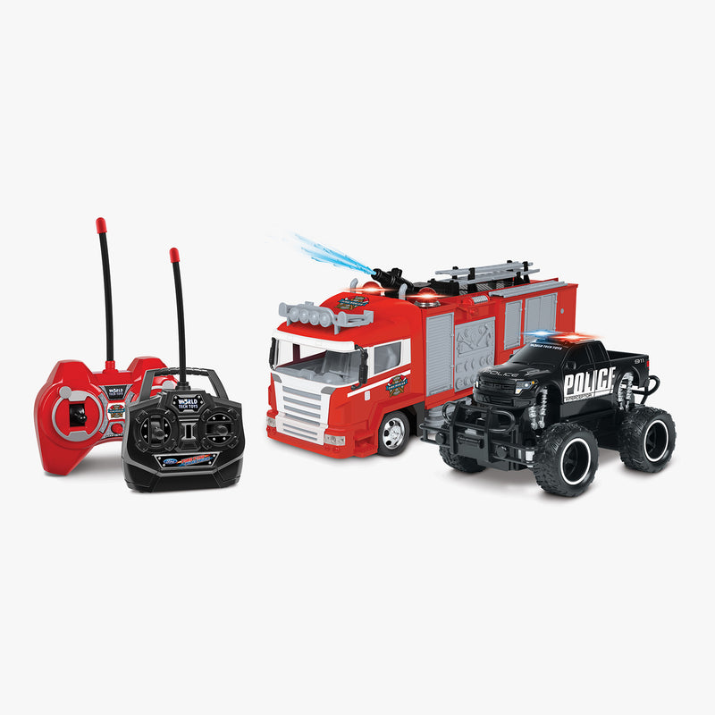 First Responder Full Function RC Truck Double Pack ( 2 pack ) Bundle