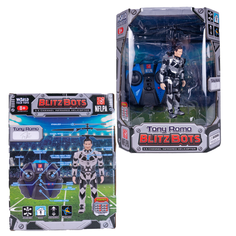 NFLPA Licensed Tony Romo BlitzBots 3.5CH IR RC Helicopter