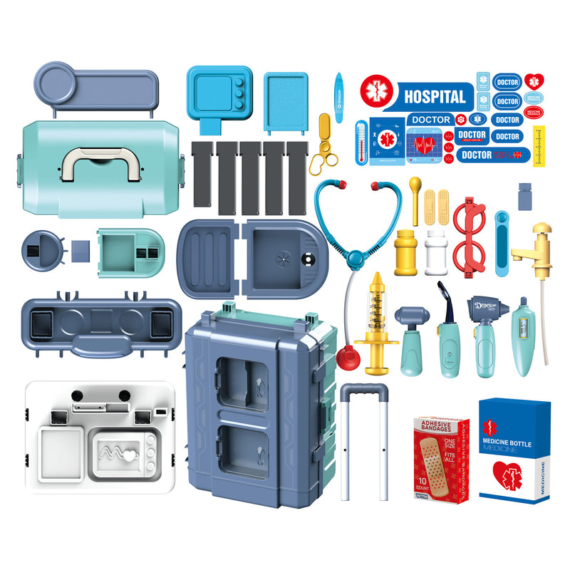 3in1 Mobile Hospital Suitcase 38 Piece Playset