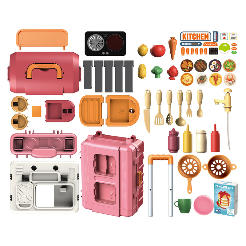 3in1 Mobile Kitchen Suitcase 49 Piece Playset