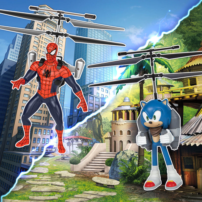 Sonic & Spider-Man Flying Figure Bundle