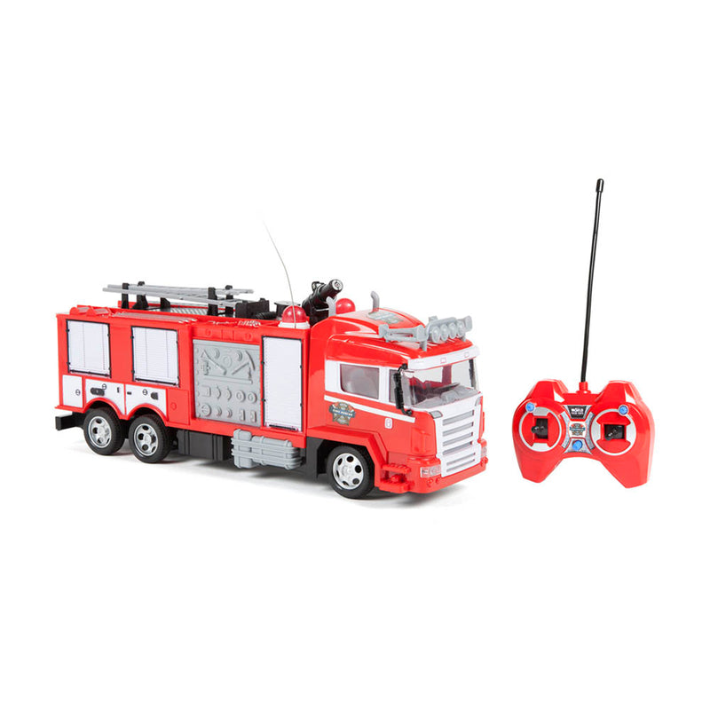 Fire Truck Remote Control Truck w/ Light Up Lights & Shoots Water